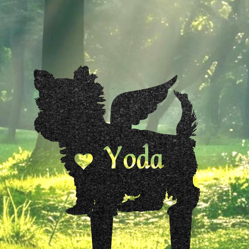 Personalized Yorkie Dog Grave Marker Custom Dog Memorial Garden Stake Dog Tombstone Outdoor Memorial Plaque Pet Headstone Pet Loss Gift