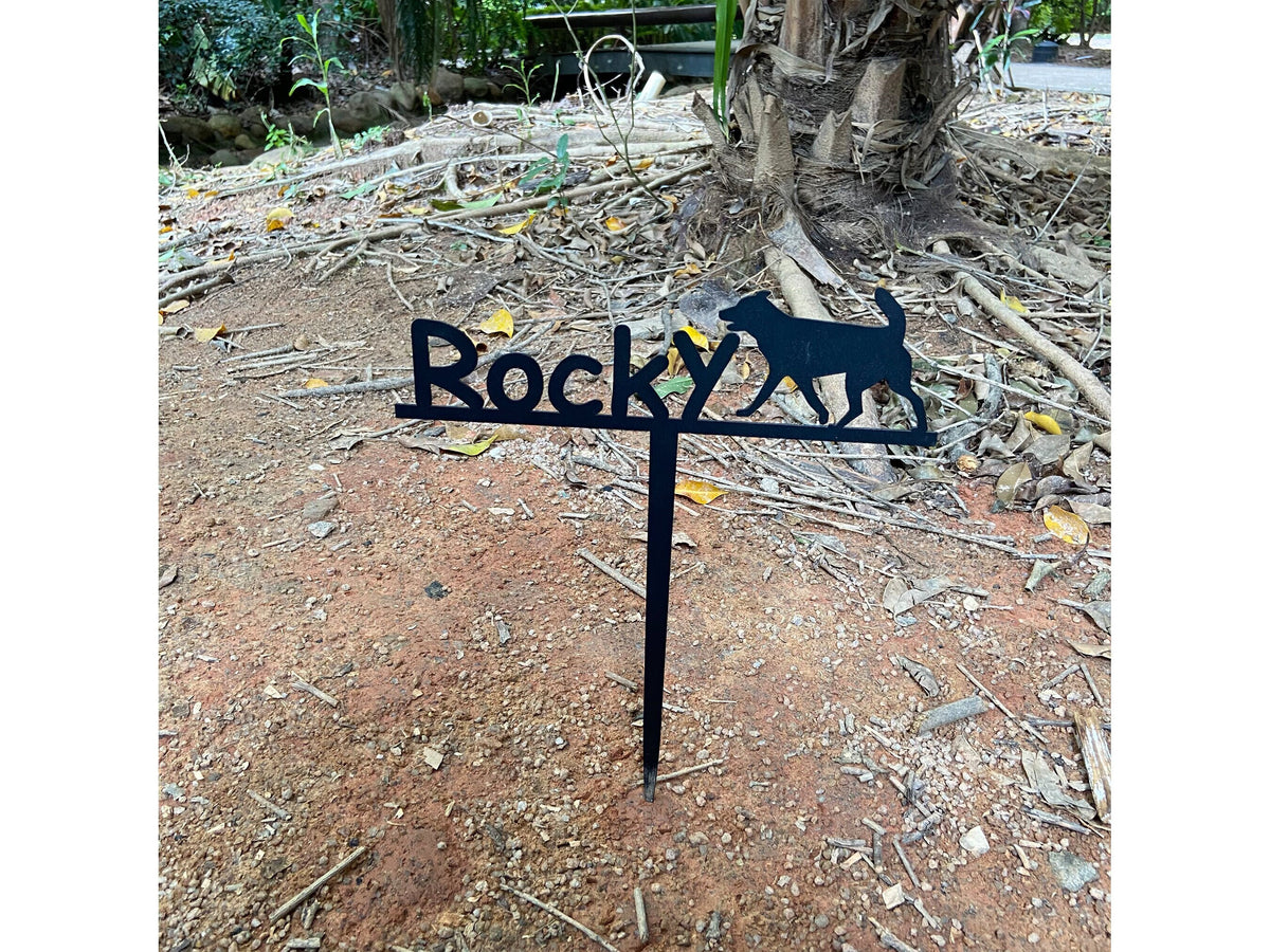 Dog Grave Marker Garden Dog Name Stake Personalized Memorial Stakes Pet Garden Grave Marker Gift For Dog Loss In Memory Of Dog
