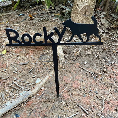 Dog Grave Marker Garden Dog Name Stake Personalized Memorial Stakes Pet Garden Grave Marker Gift For Dog Loss In Memory Of Dog