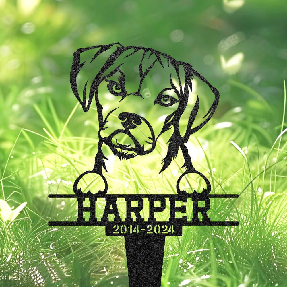 Personalized Puggle Dog Grave Marker Custom Dog Memorial Garden Stake Dog Tombstone Outdoor Memorial Plaque Pet Headstone Pet Loss Gift