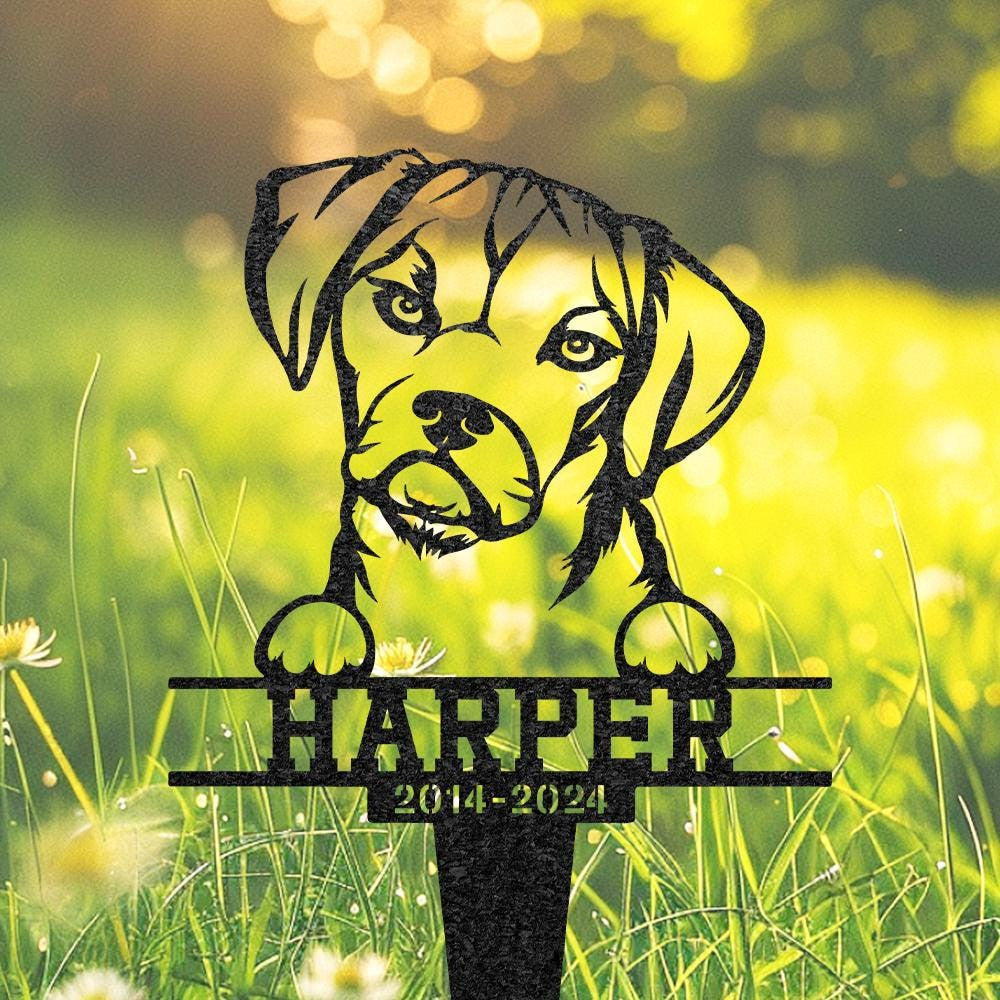 Personalized Puggle Dog Grave Marker Custom Dog Memorial Garden Stake Dog Tombstone Outdoor Memorial Plaque Pet Headstone Pet Loss Gift