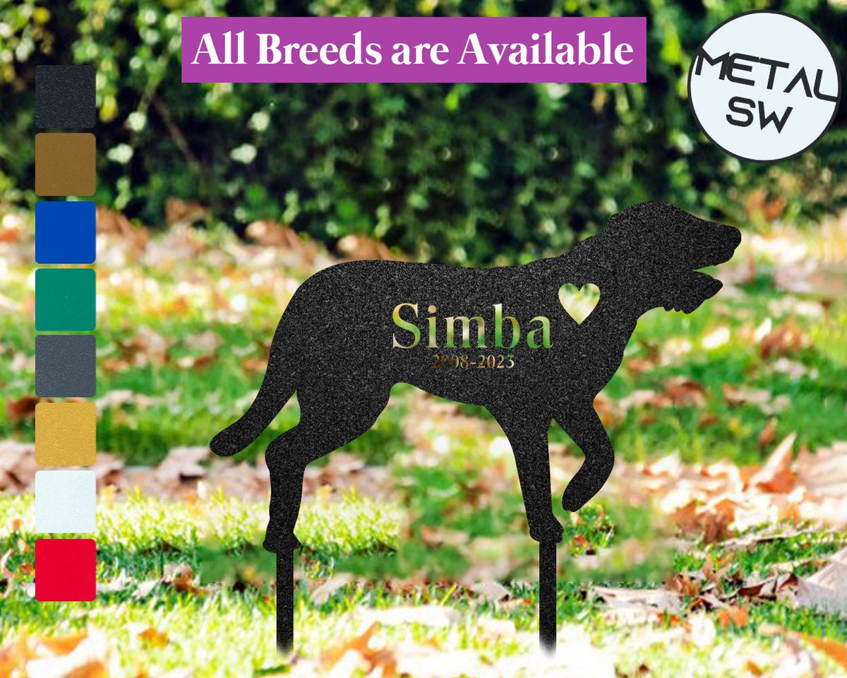 Metal Wolfhound Memorial Stakes Irish Wolfhound Grave Marker Garden Stakes Dog Headstone Personalized Loss Of Dog Memorial Sympathy Gift
