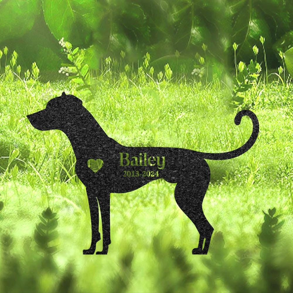 Custom Catahoula Leopard Dog Memorial Stake Dog Name Sign Pet Grave Marker Yard Sign Outdoor Grave Plaque Sympathy Sign Dog Lover Gift