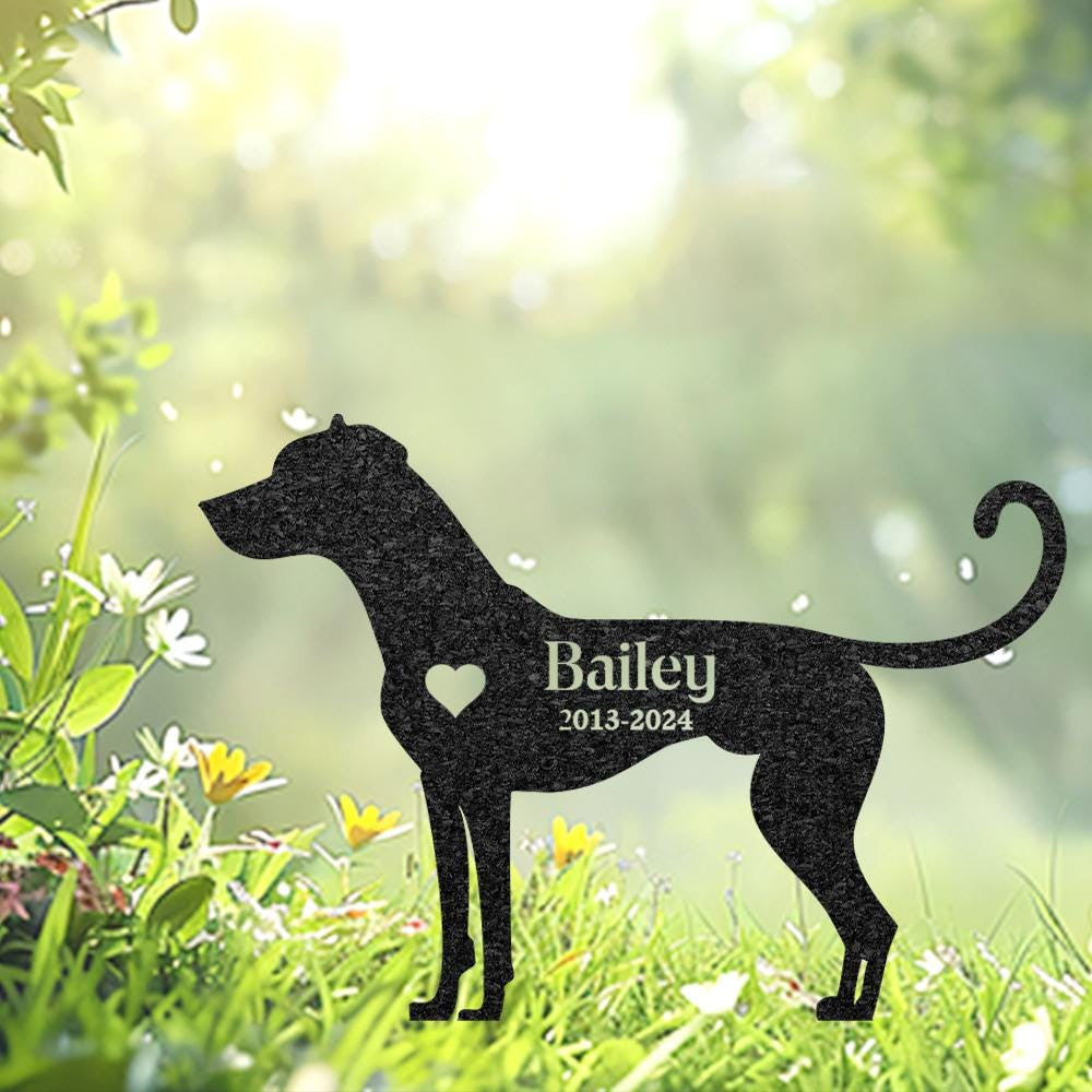 Custom Catahoula Leopard Dog Memorial Stake Dog Name Sign Pet Grave Marker Yard Sign Outdoor Grave Plaque Sympathy Sign Dog Lover Gift