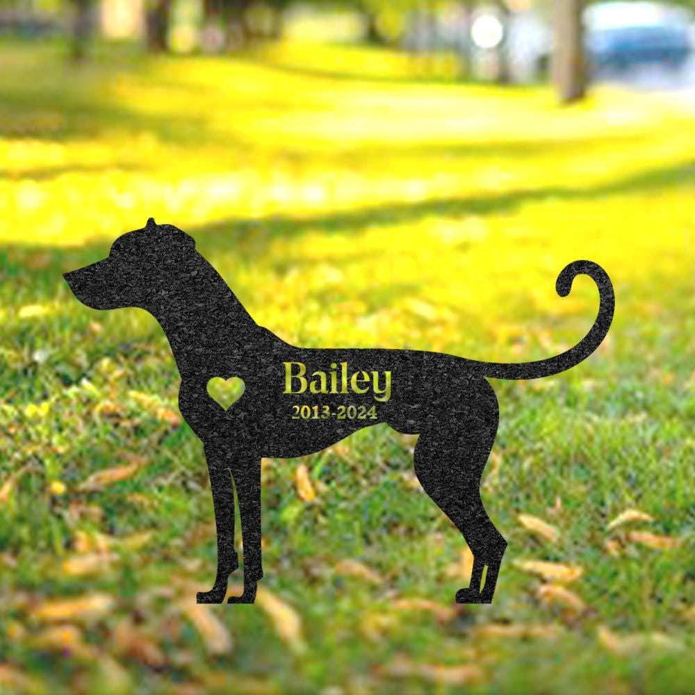Custom Catahoula Leopard Dog Memorial Stake Dog Name Sign Pet Grave Marker Yard Sign Outdoor Grave Plaque Sympathy Sign Dog Lover Gift