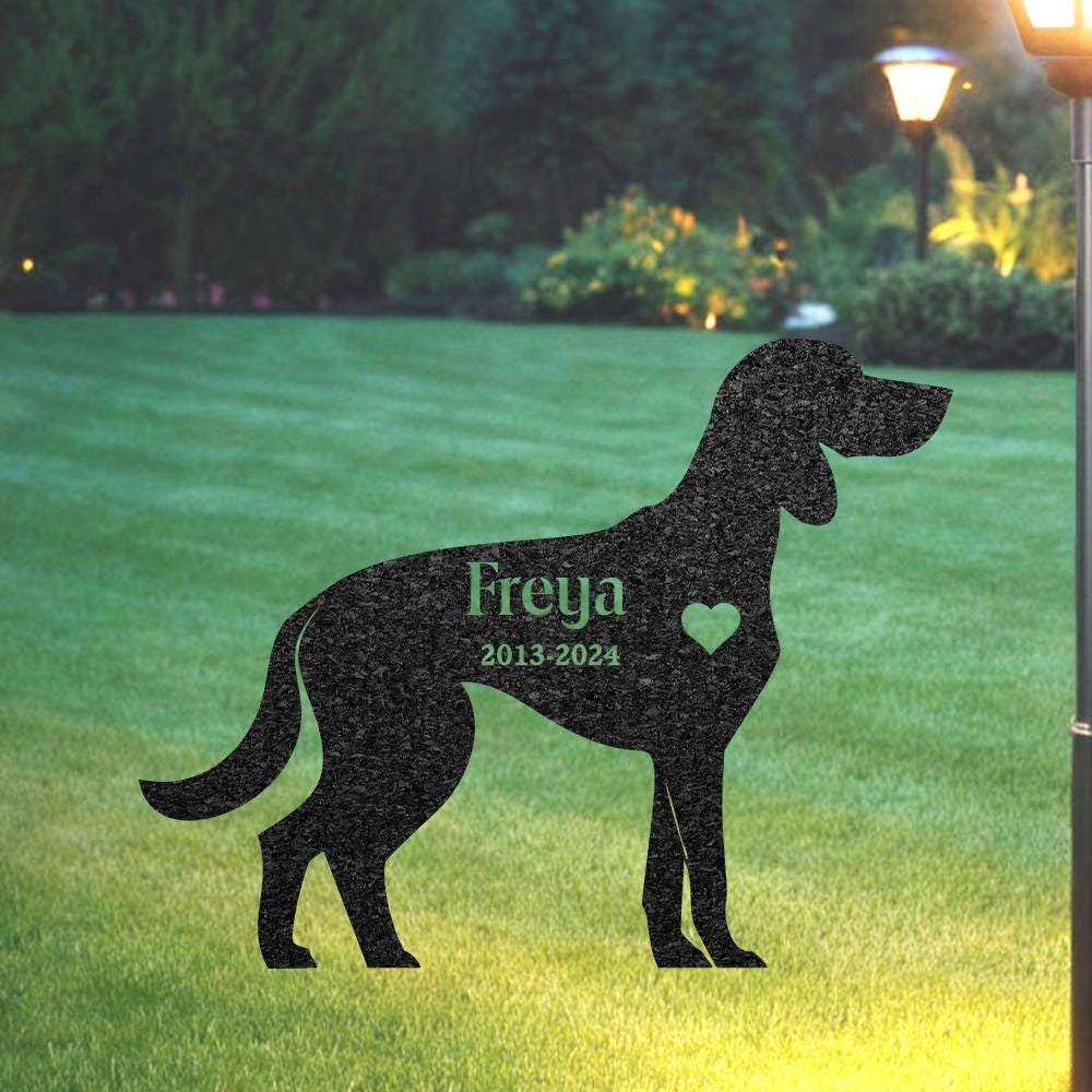 Custom Coonhound Memorial Stake Dog Name Sign Pet Grave Marker For Garden Sympathy Sign Outdoor Grave Plaque Coonhound Lover Gift