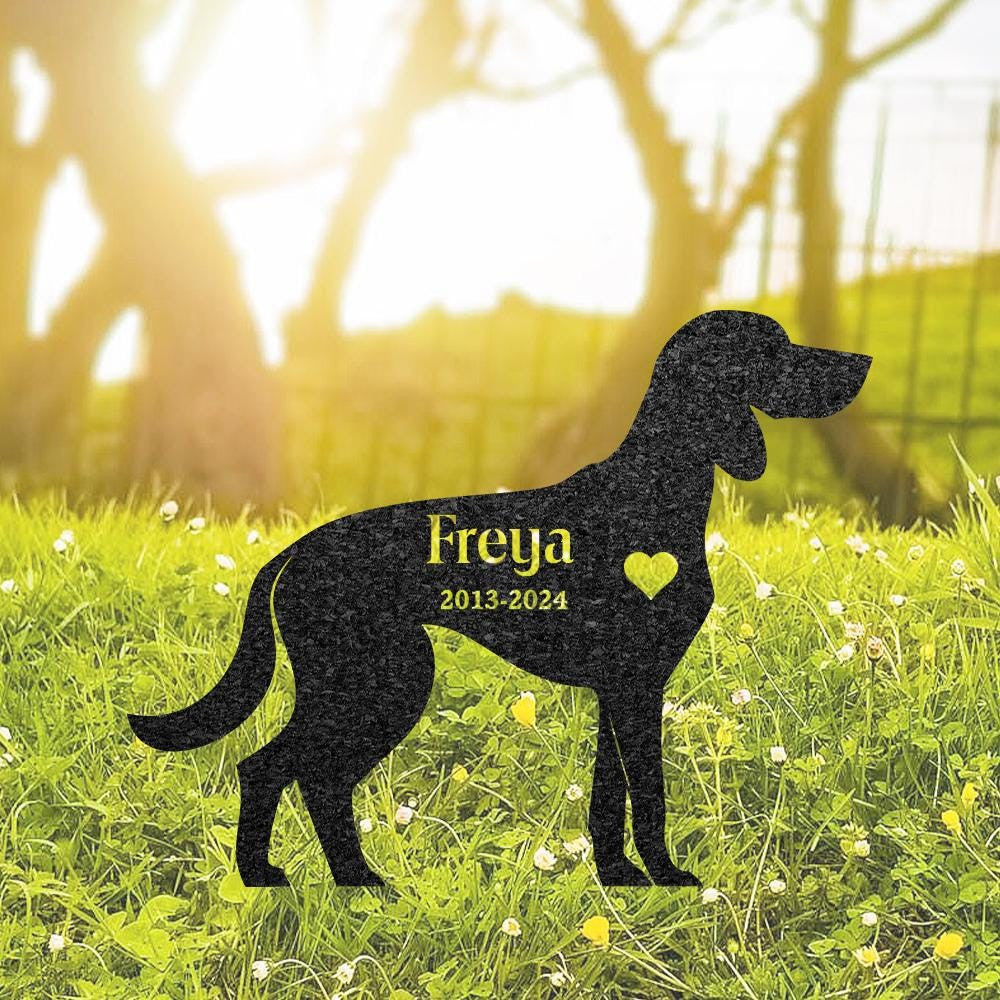 Custom Coonhound Memorial Stake Dog Name Sign Pet Grave Marker For Garden Sympathy Sign Outdoor Grave Plaque Coonhound Lover Gift
