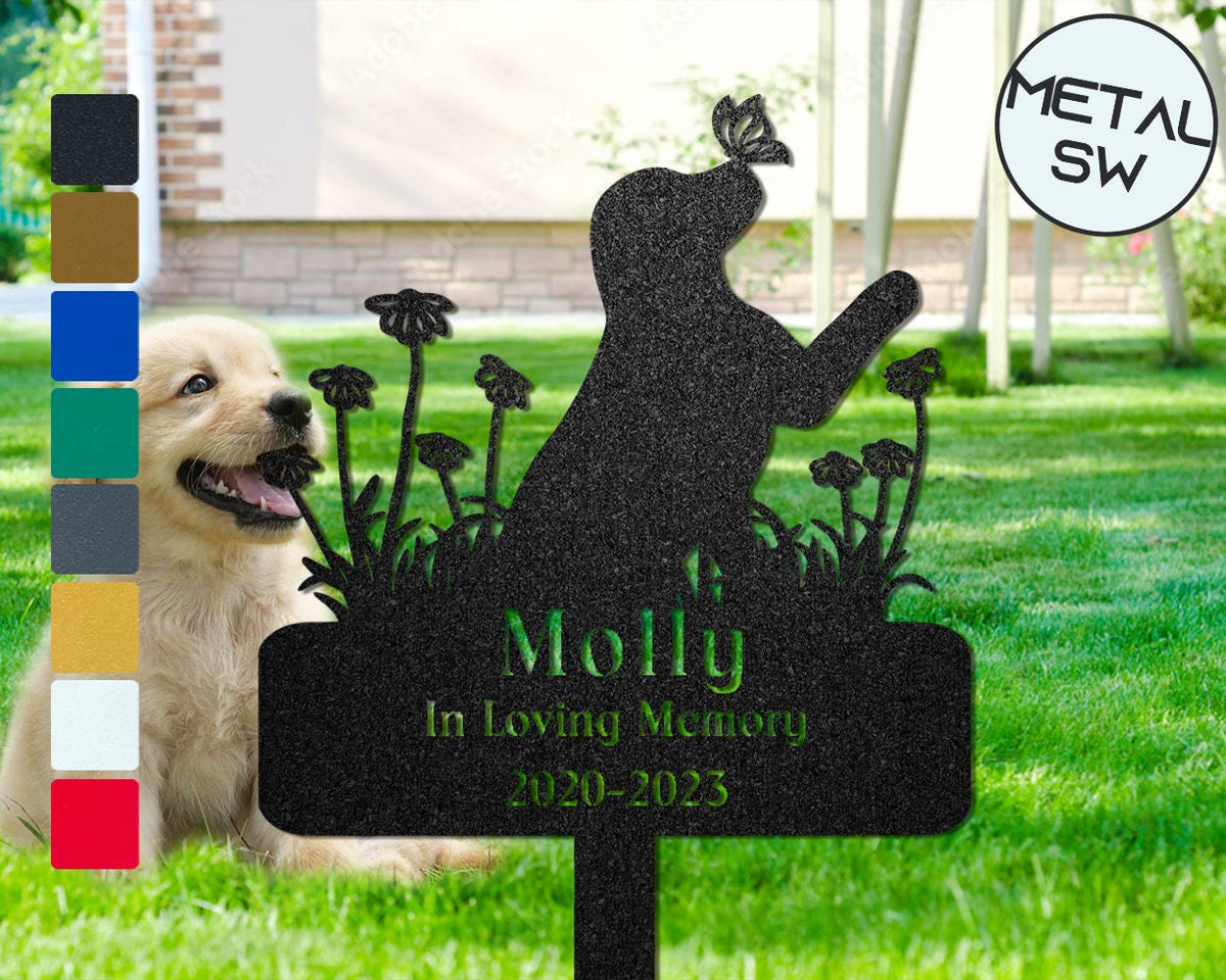 Custom Dog Memorial Stakes Dog Grave Marker Personalized Dog Memorial Plaque In Loving Memory Of Dog Headstones Pet Loss Plaque Burial Stake