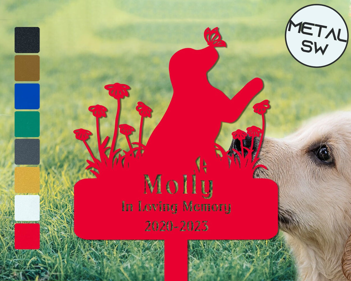 Custom Dog Memorial Stakes Dog Grave Marker Personalized Dog Memorial Plaque In Loving Memory Of Dog Headstones Pet Loss Plaque Burial Stake