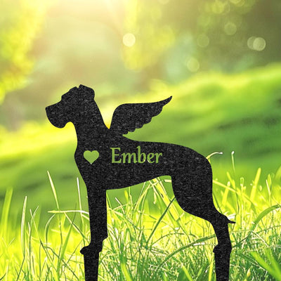 Personalized Great Dane Grave Marker Custom Dog Memorial Garden Stake Dog Tombstone Outdoor Memorial Plaque Pet Headstone Pet Loss Gift