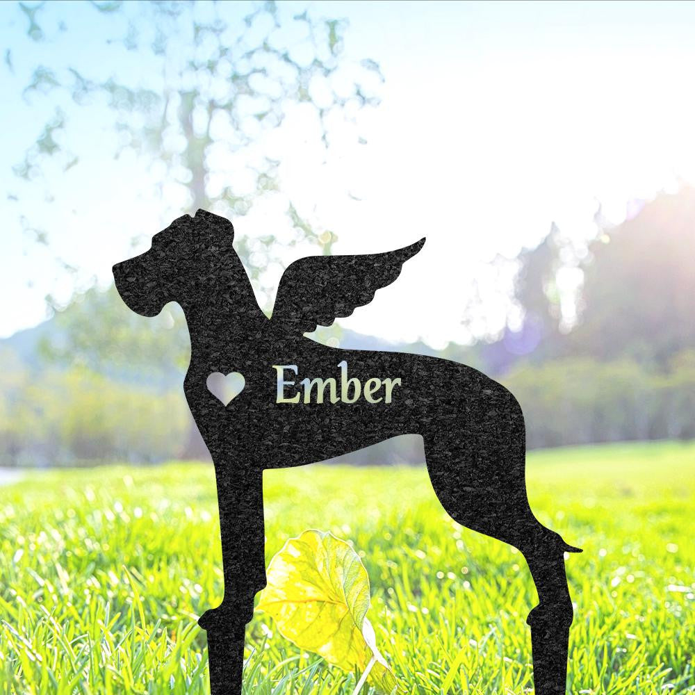 Personalized Great Dane Grave Marker Custom Dog Memorial Garden Stake Dog Tombstone Outdoor Memorial Plaque Pet Headstone Pet Loss Gift