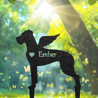 Personalized Great Dane Grave Marker Custom Dog Memorial Garden Stake Dog Tombstone Outdoor Memorial Plaque Pet Headstone Pet Loss Gift