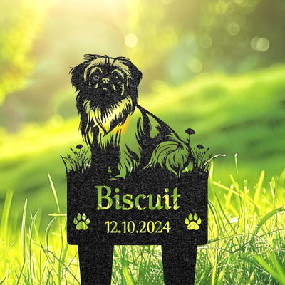 Pekingese Dog Memorial Burial Stake Custom Dog Metal Stake Pet Grave Marker Memorial Garden Decor Pet Loss Gift Pekingese Lover Gift