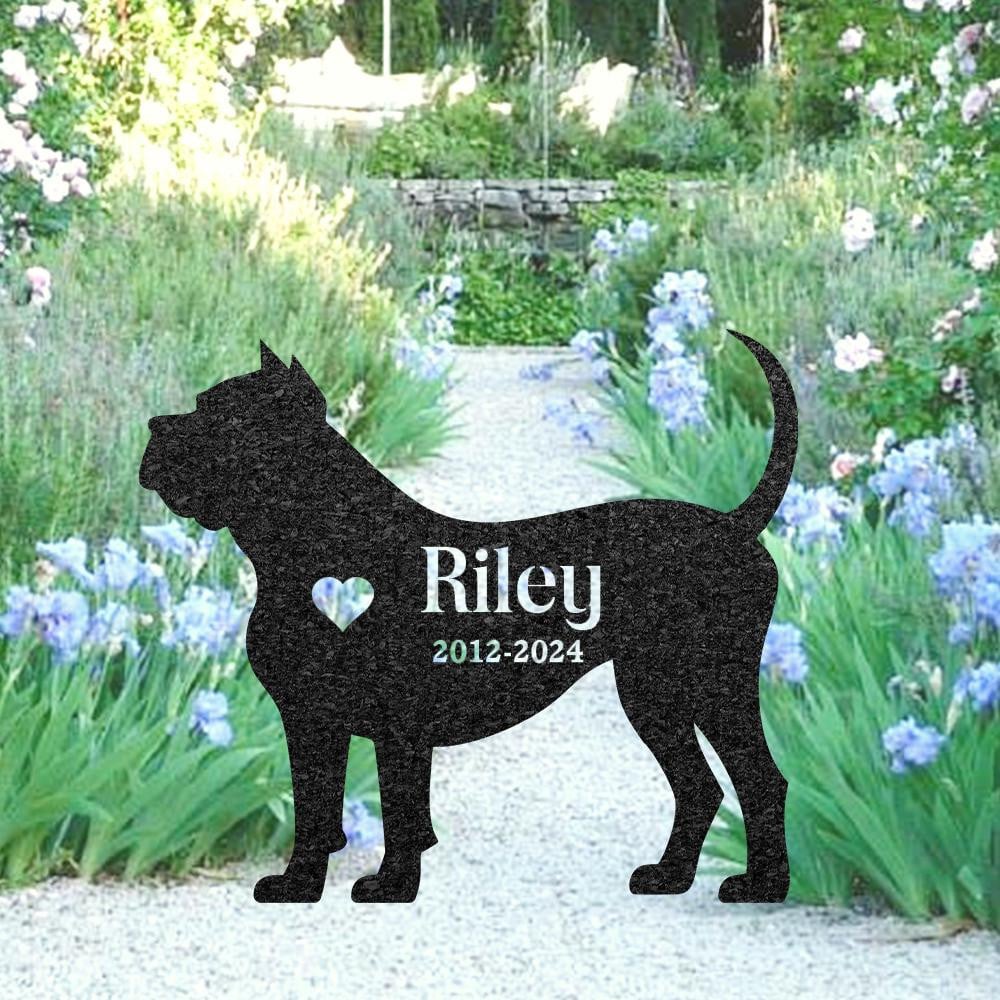 Custom Dog Memorial Stake Cane Corso Name Sign Pet Grave Marker Metal Dog Sign For Garden Outdoors Grave Plaque Cane Corso Lover Gift