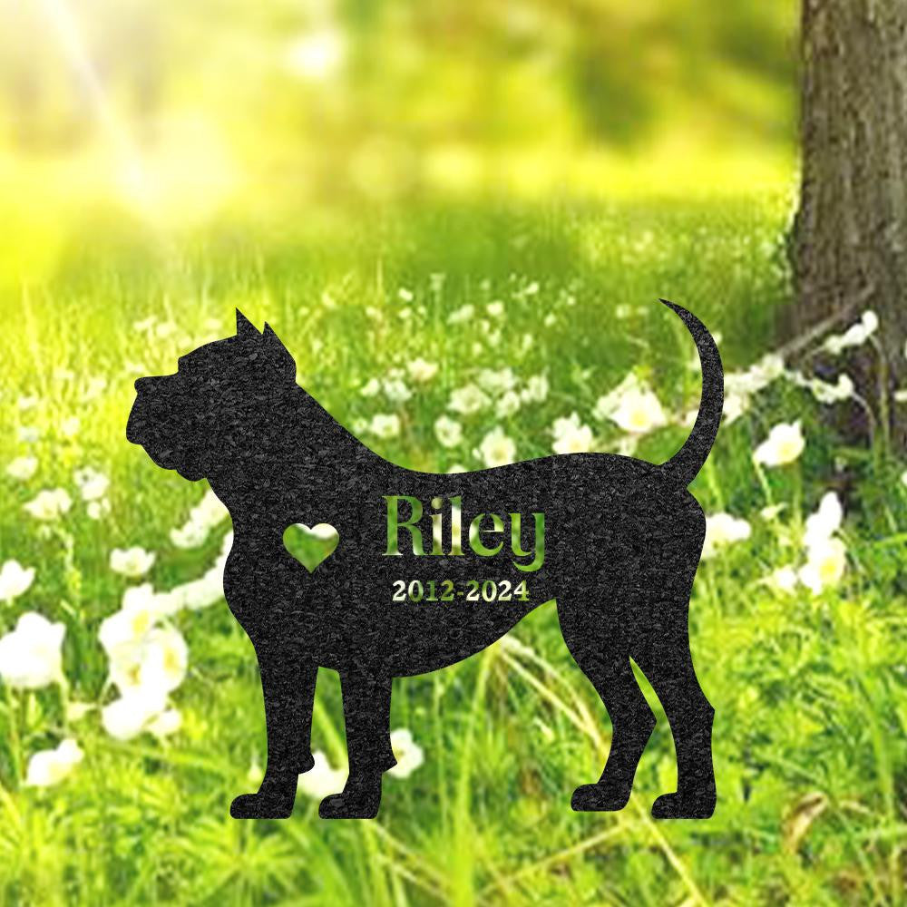 Custom Dog Memorial Stake Cane Corso Name Sign Pet Grave Marker Metal Dog Sign For Garden Outdoors Grave Plaque Cane Corso Lover Gift