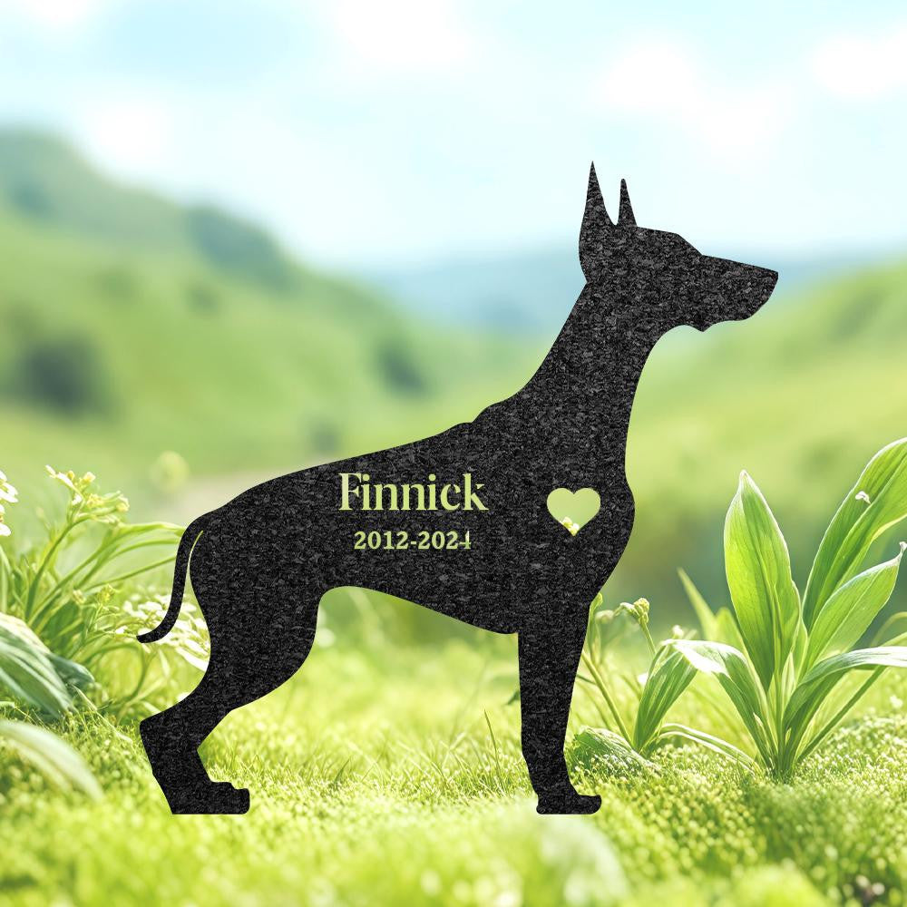 Custom Doberman Memorial Stake Dog Name Sign Pet Grave Marker For Garden Sympathy Sign Outdoor Grave Plaque Doberman Lover Gift