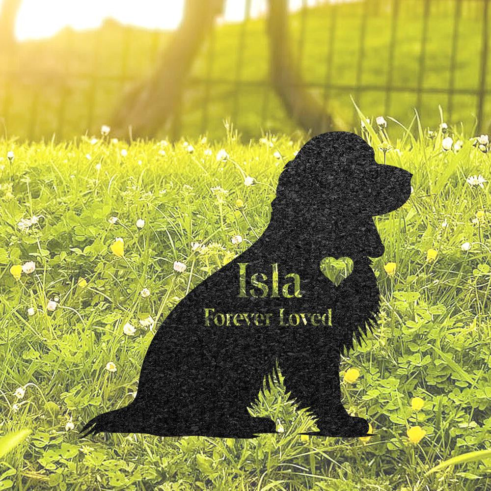 Custom Brittany Spaniel Memorial Stake Dog Name Sign Pet Grave Marker Yard Sign Outdoor Grave Plaque Sympathy Sign Dog Lover Gift