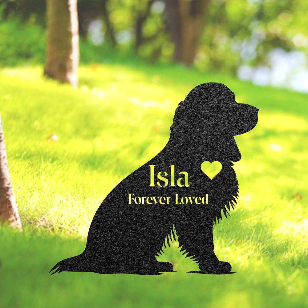 Custom Brittany Spaniel Memorial Stake Dog Name Sign Pet Grave Marker Yard Sign Outdoor Grave Plaque Sympathy Sign Dog Lover Gift
