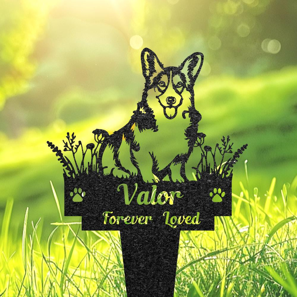 Custom Pembroke Welsh Corgi Memorial Plaque Personalized Dog Grave Marker Remembrance Stake Pet Loss Gift Pet Burial Stake Yard Sign