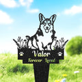 Custom Pembroke Welsh Corgi Memorial Plaque Personalized Dog Grave Marker Remembrance Stake Pet Loss Gift Pet Burial Stake Yard Sign