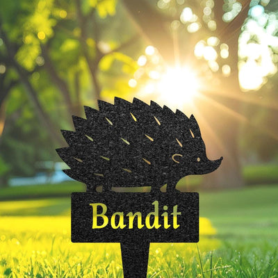 Custom Hedgehog Memorial Grave Marker Pet Plaque Burial Stake Personalized Engraved Hedgehog Name Keepsake Garden Sign Pet Loss Gift