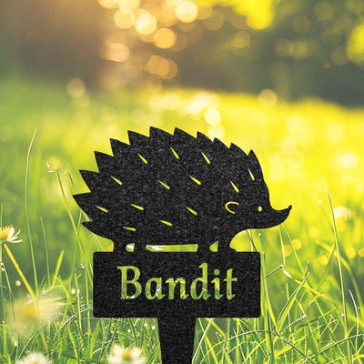 Custom Hedgehog Memorial Grave Marker Pet Plaque Burial Stake Personalized Engraved Hedgehog Name Keepsake Garden Sign Pet Loss Gift