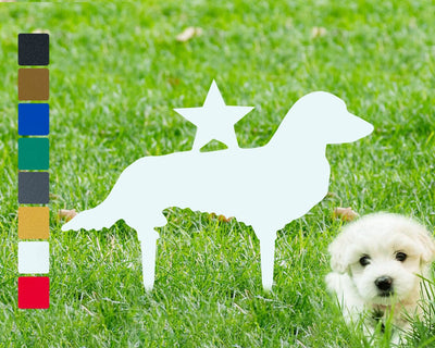 Personalized Dog Memorial Stake Dachshund Dog Metal Stake Sympathy Sign Pet Grave Marker Remembrance Stake Dachshund Stakes