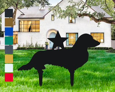 Personalized Dog Memorial Stake Dachshund Dog Metal Stake Sympathy Sign Pet Grave Marker Remembrance Stake Dachshund Stakes