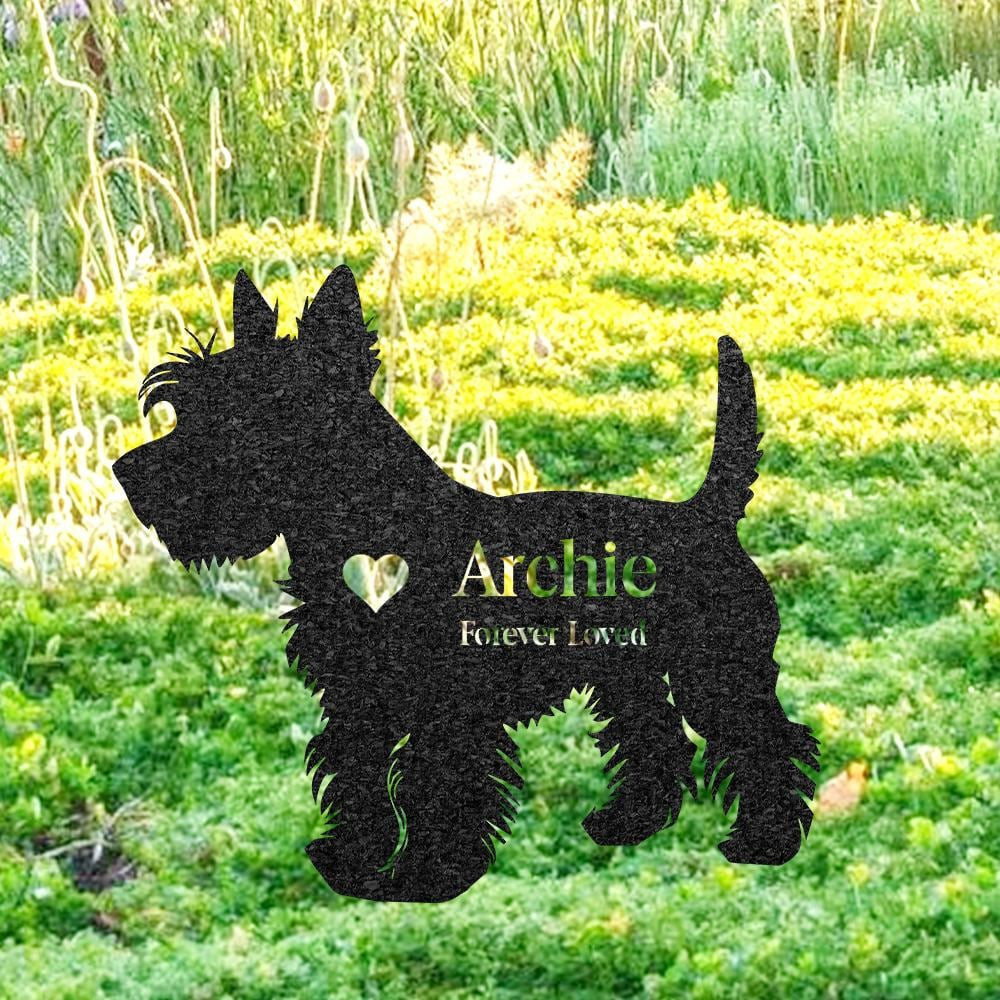 Custom Cairn Terrier Dog Memorial Stake Dog Name Sign Pet Grave Marker Metal Dog Sign For Garden Outdoor Grave Plaque Dog Lover Gift