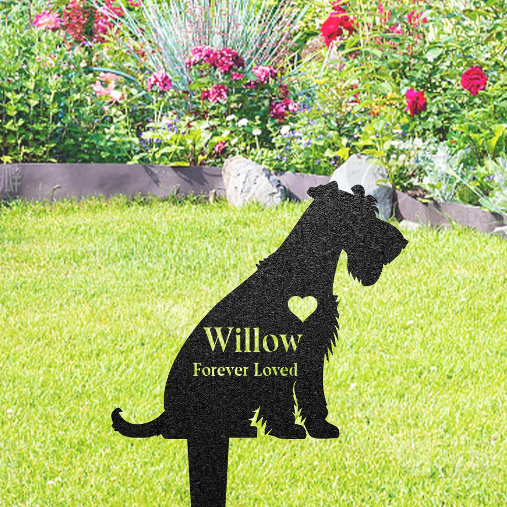 Airedale Terrier Memorial Stake Custom Metal Garden Sign Pet Grave Marker Personalized Engraved Name Sign Sympathy Sign Dog Loss Gift