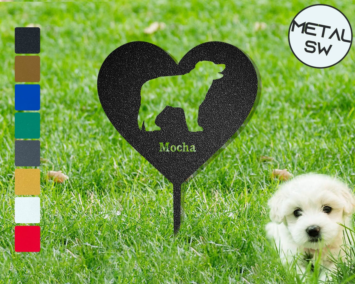 Metal Border Collie Memorial Sign With Stakes Personalized Border Collie Grave Marker Custom Dog Memorial Plaque Dog Grave Marker