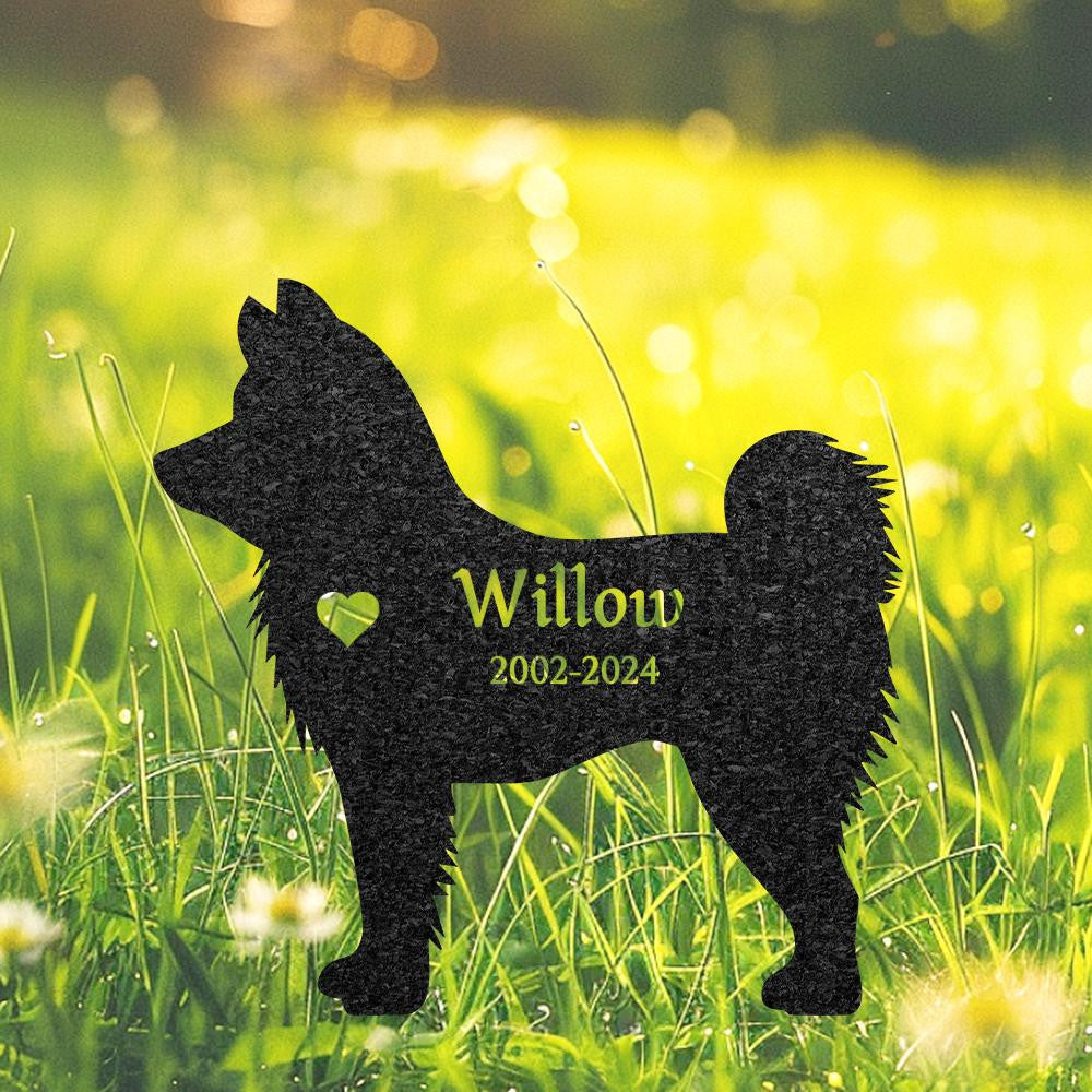 Custom Keeshond Dog Memorial Stake Personalized Dog Metal Stake For Pet Grave Marker Remembrance Plaque Garden Sign Dog Cemetery Decor