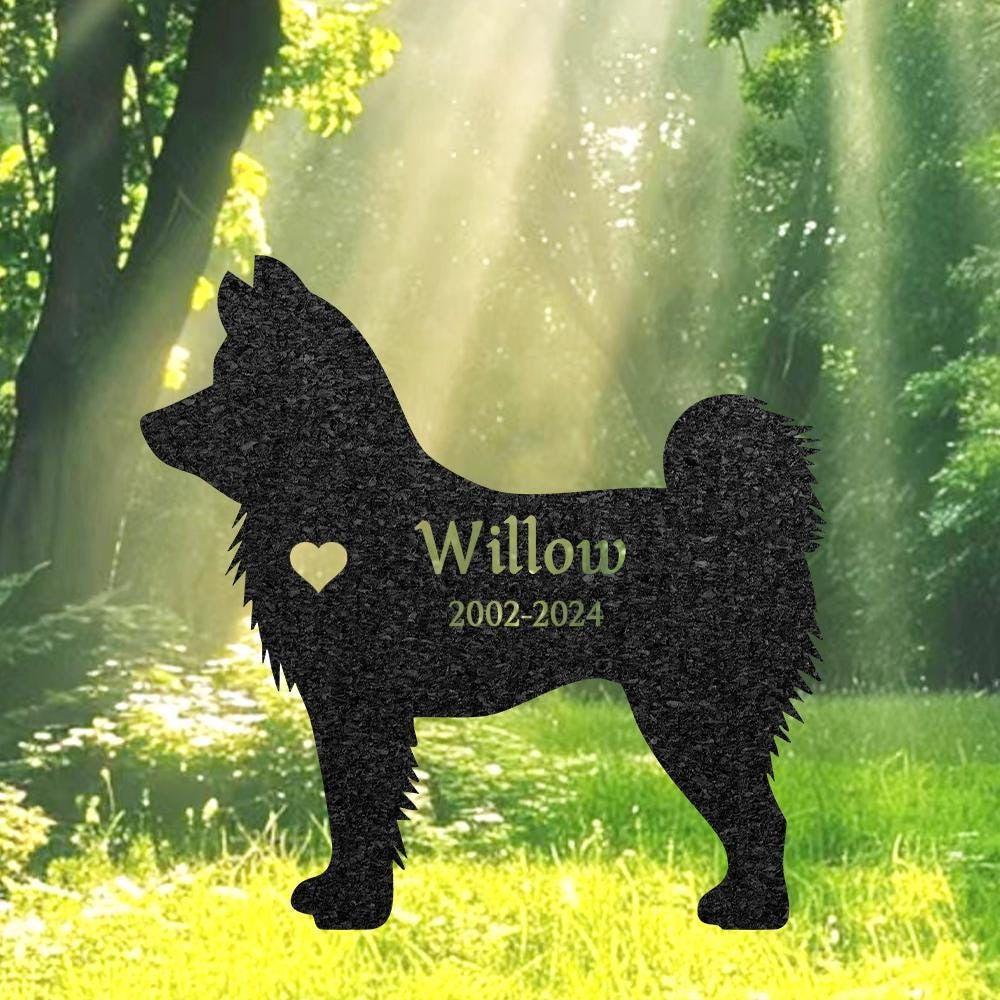 Custom Keeshond Dog Memorial Stake Personalized Dog Metal Stake For Pet Grave Marker Remembrance Plaque Garden Sign Dog Cemetery Decor