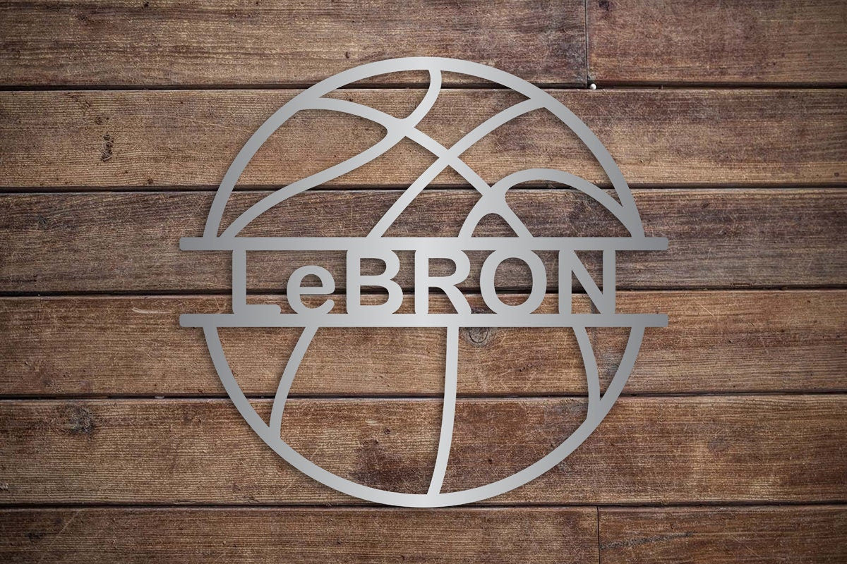 Personalized Basketball Metal Wall Decor - Child Name On A Basketball Wall Hanging - Sports Decor - Child's Bedroom Sign - Christmas Gift