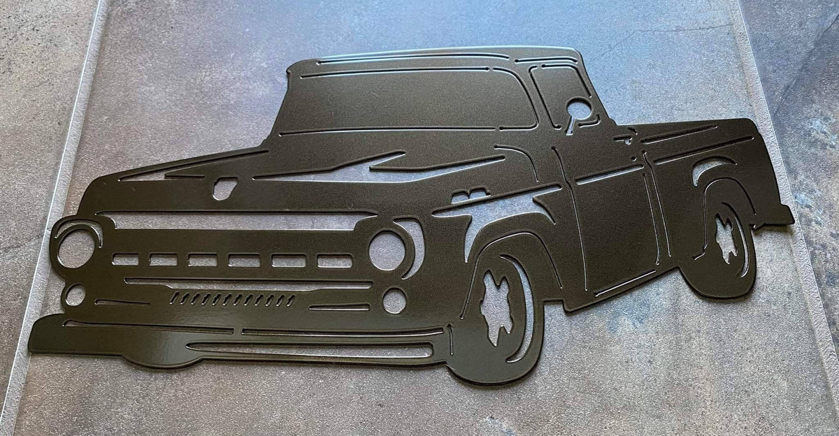 1957 Ford F100 Truck Metal Sign Man Cave Decor Garage Decor Wall Hanging Antique Truck Model Car Show Father's Day Christmas