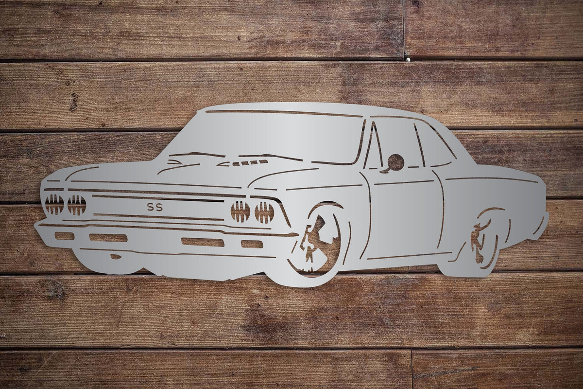 1966 Chevelle Ss Metal Sign Man Cave Garage Wall Hanging Car Lover Car Show Gift For Him Father's Day Christmas