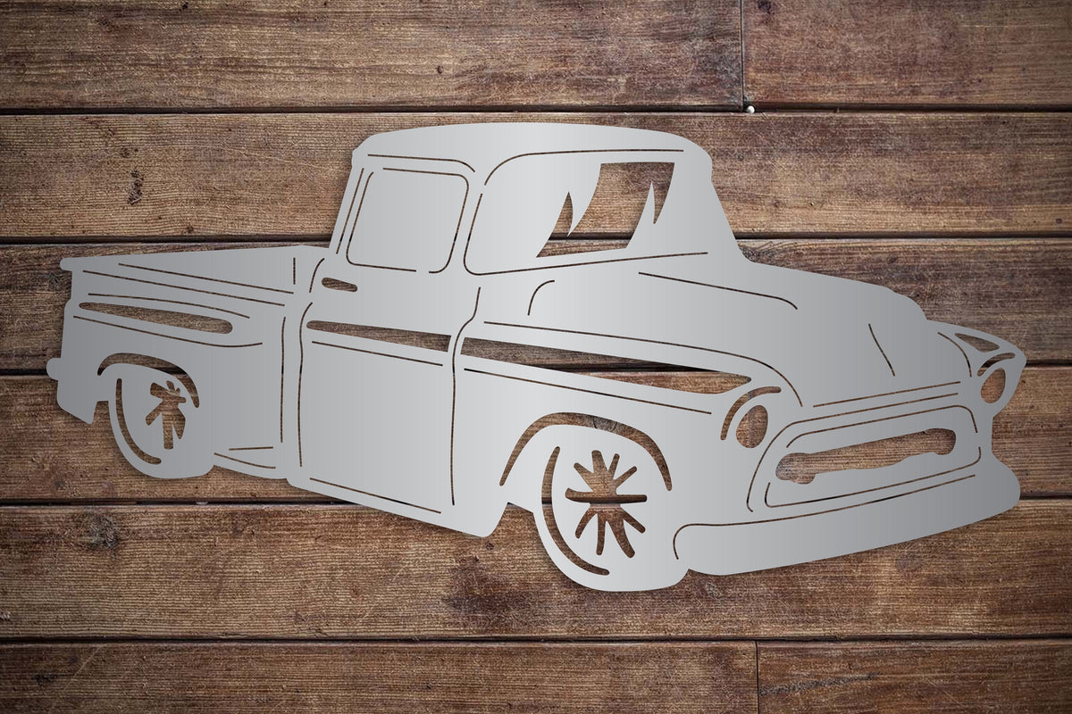 1957 Chevy Truck Classic Vehicle Metal Sign Man Cave Garage Wall Hanging Car Lover Car Show Gift For Him Father's Day Christmas Gift
