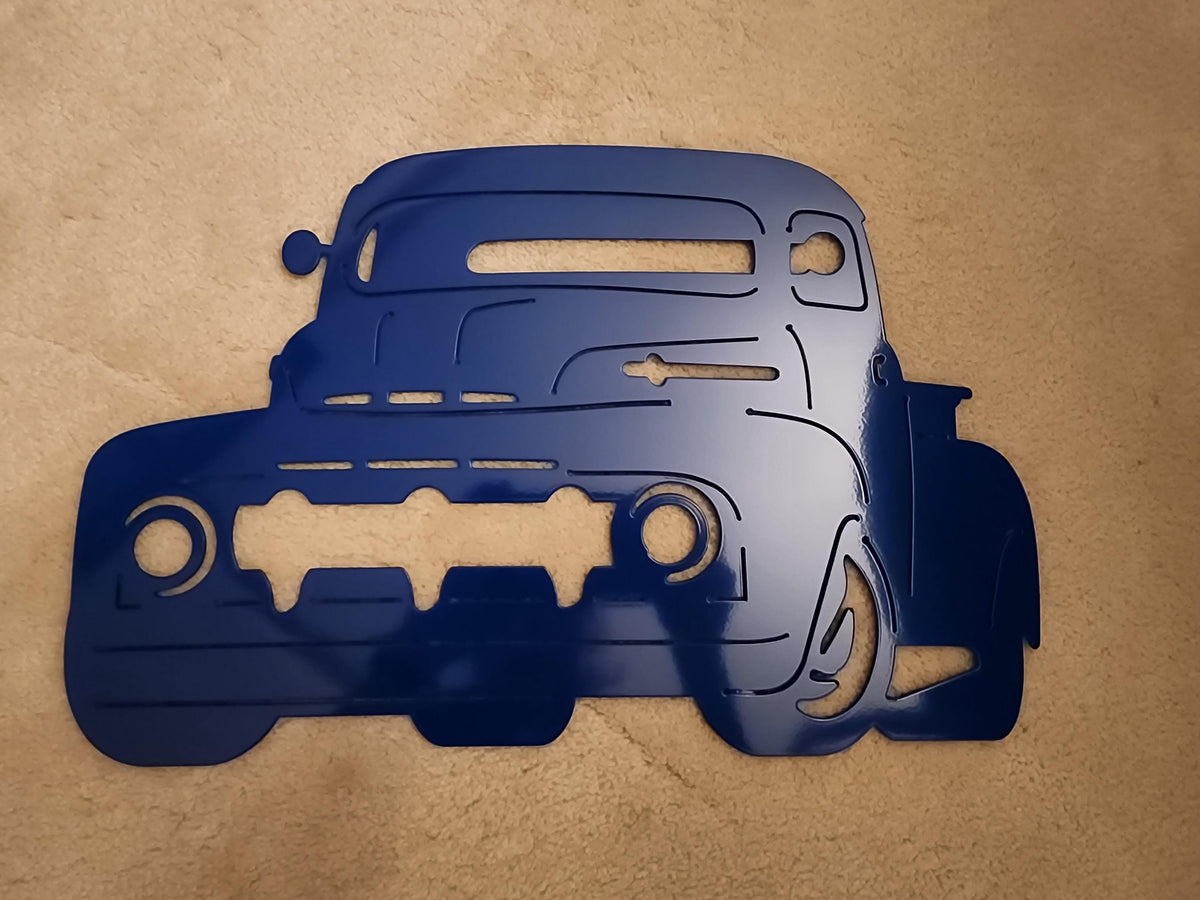 1951 Ford Truck Classic Vehicle Metal Sign Man Cave Garage Wall Hanging Car Lover Car Show Gift For Him Father's Day Christmas Gift