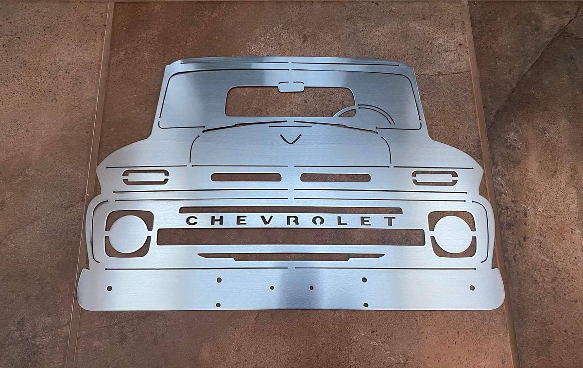1965 Chevrolet C10 Classic Truck Metal Sign Man Cave Garage Wall Hanging Car Lover Car Show Gift For Him Father's Day Christmas Gift