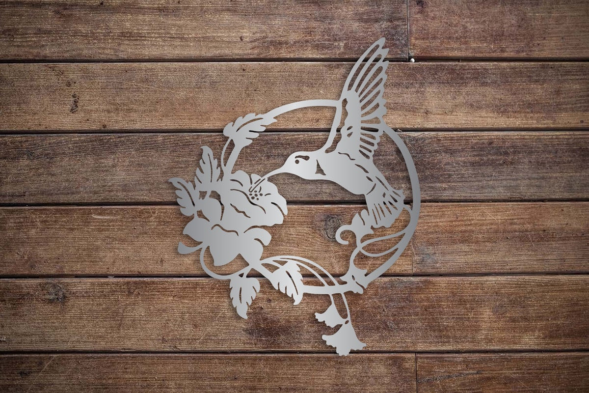 Hummingbird Metal Outdoor Sign Front Porch Patio Garden Flowers Housewarming Gift Bird Lover - Wall Decor- Christmas Gift