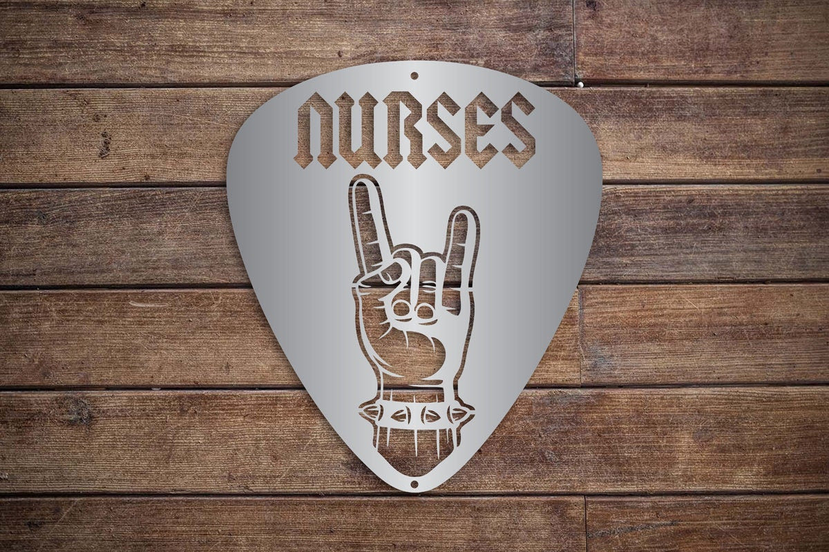 Nurses Rock Metal Wall Art - Wall Decor - Healthcare Profession Metal Art - Nurses Rock - Gift For Your Favorite Nurse - Christmas Gift