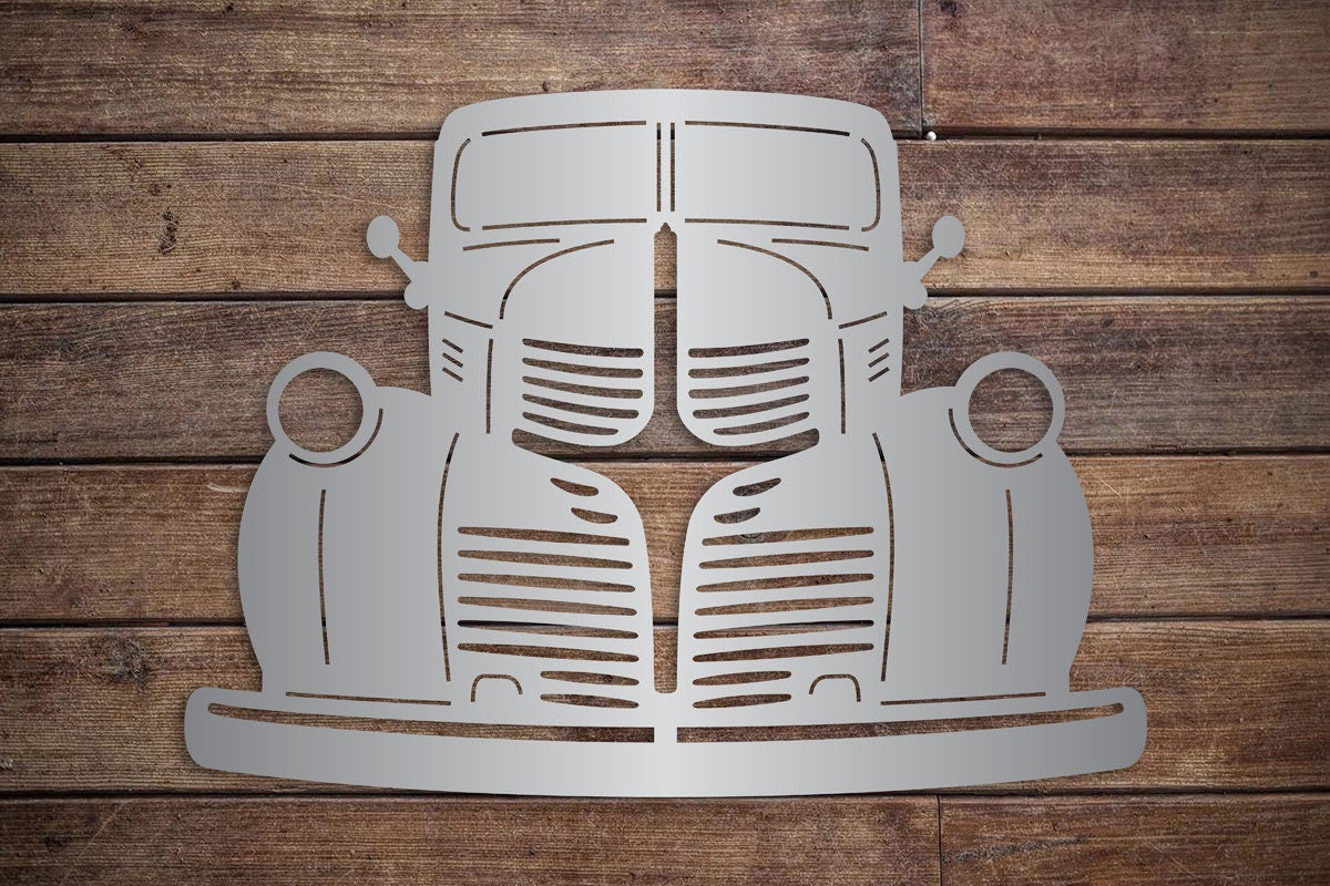 1946 Classic Dodge Truck Front End Metal Sign Man Cave Garage Wall Hanging Car Lover Car Show Gift For Him Father's Day Christmas Gift
