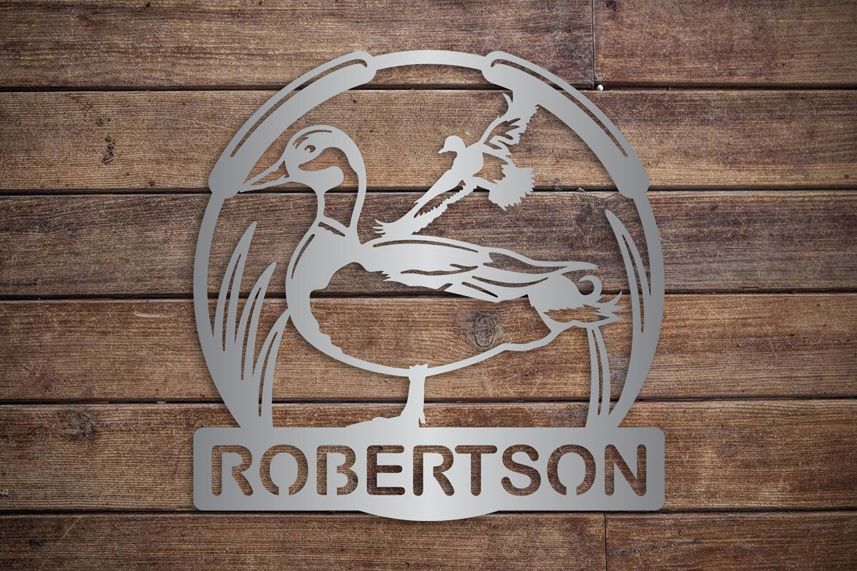Duck Hunting Metal Sign - Porch Sign - Wall Decor - Custom - Personalized Sign - Christmas Gift - Housewarming Gift - Door Sign - Metal Hang