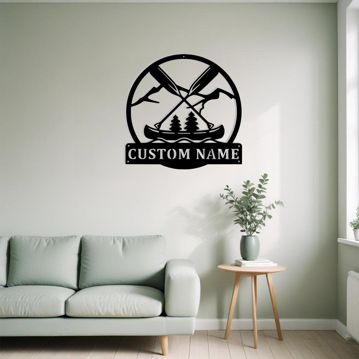 Custom Outdoor Canoeing Metal Sign Wall Art With Led Light Personalized Canoeing Name Sign Decoration For Room Canoeing Home Decor Camping
