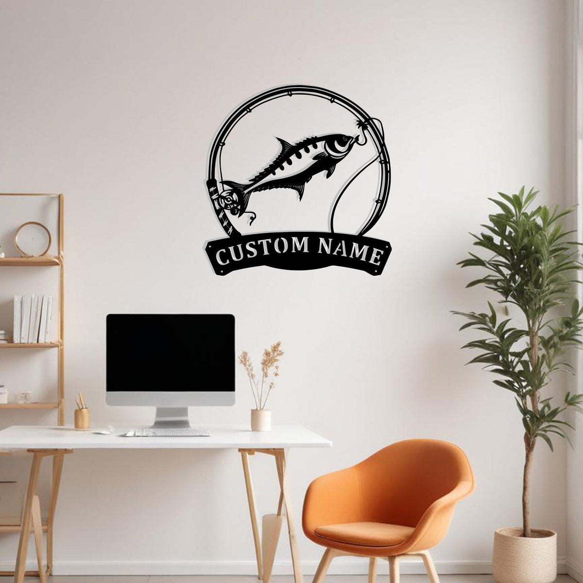 Custom Queen Fishing Metal Sign Wall Art With Led Light Personalized Queen Fish Name Sign Decoration For Room Fish Home Decor Animal Decor