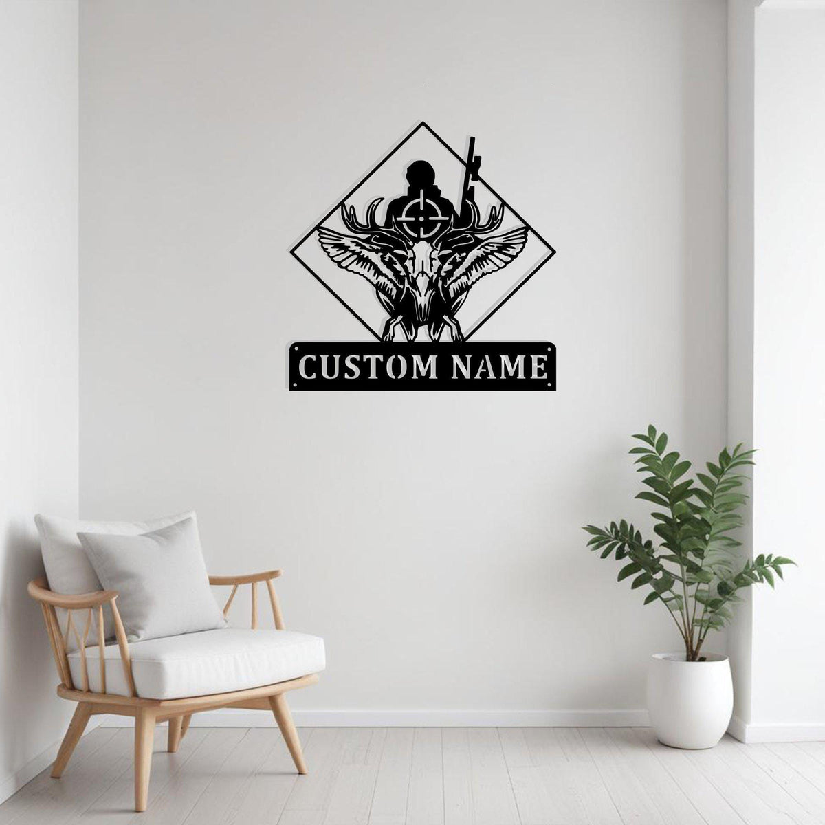 Custom Deer Duck Hunting Metal Sign Wall Art Personalized Hunter Decoration For Room Hunting Home Deco Hunting Enthusiast Animal Hunting Deco