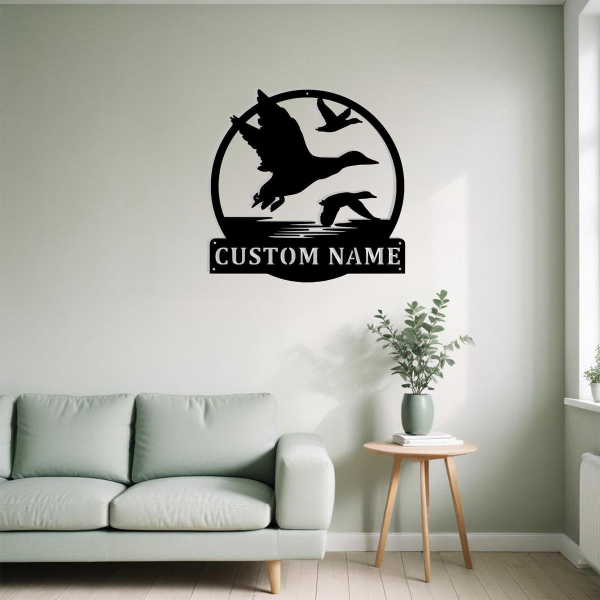 Custom Flying Ducks Metal Sign Wall Art Personalized Ducks Decoration For Room Fly Ducks Home Decor Hunting Enthusiasts Animal Love Design
