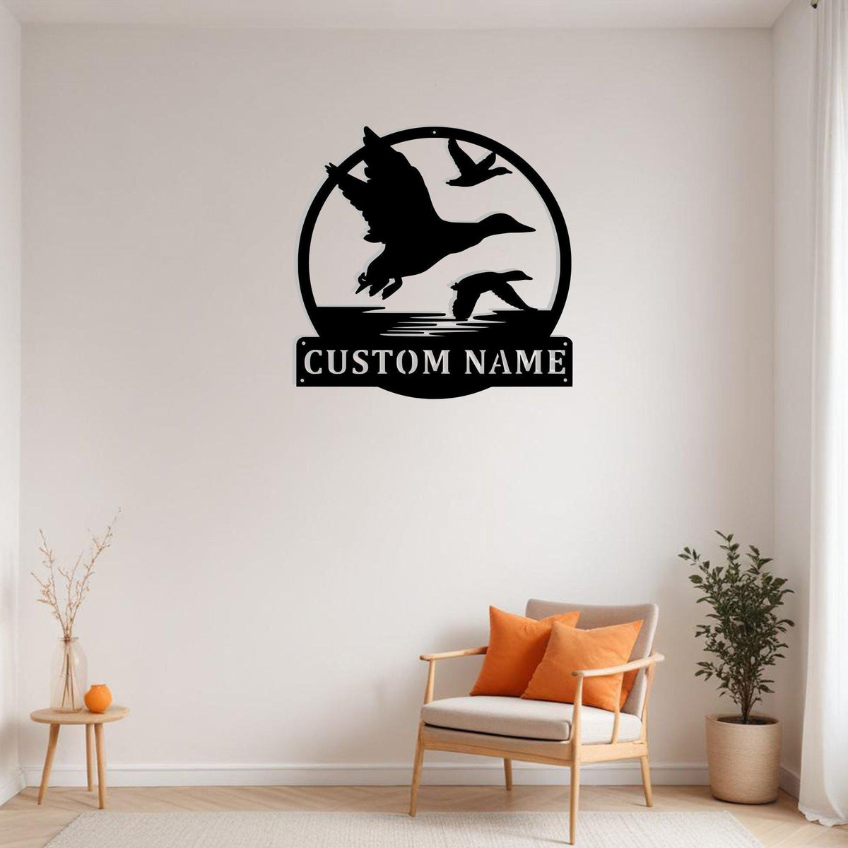 Custom Flying Ducks Metal Sign Wall Art Personalized Ducks Decoration For Room Fly Ducks Home Decor Hunting Enthusiasts Animal Love Design
