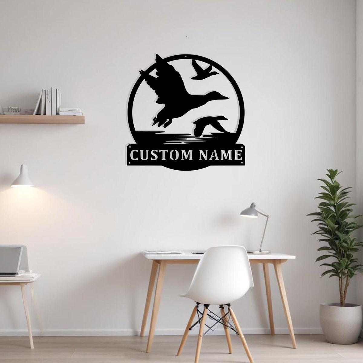 Custom Flying Ducks Metal Sign Wall Art Personalized Ducks Decoration For Room Fly Ducks Home Decor Hunting Enthusiasts Animal Love Design