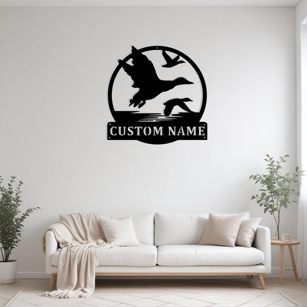 Custom Flying Ducks Metal Sign Wall Art Personalized Ducks Decoration For Room Fly Ducks Home Decor Hunting Enthusiasts Animal Love Design